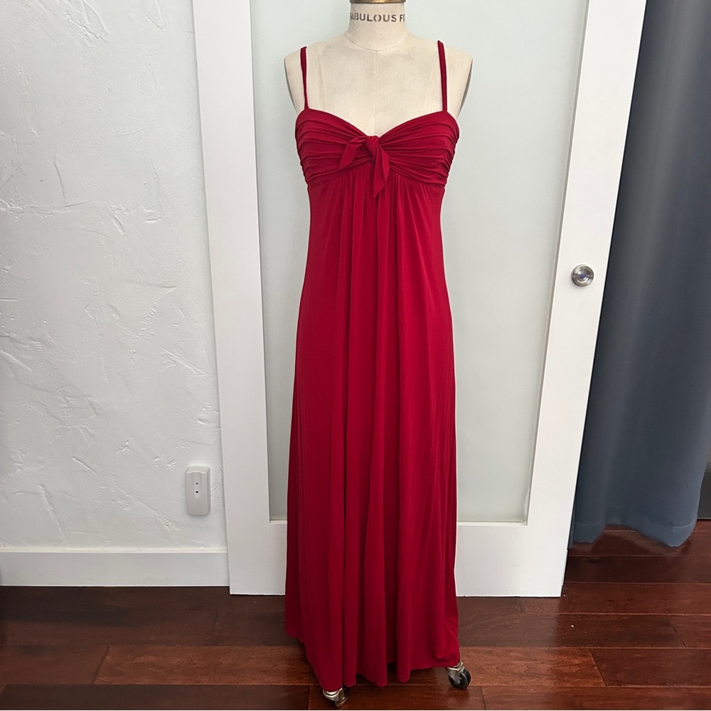 Bcbgmaxazria red babydoll maxi dress Medium